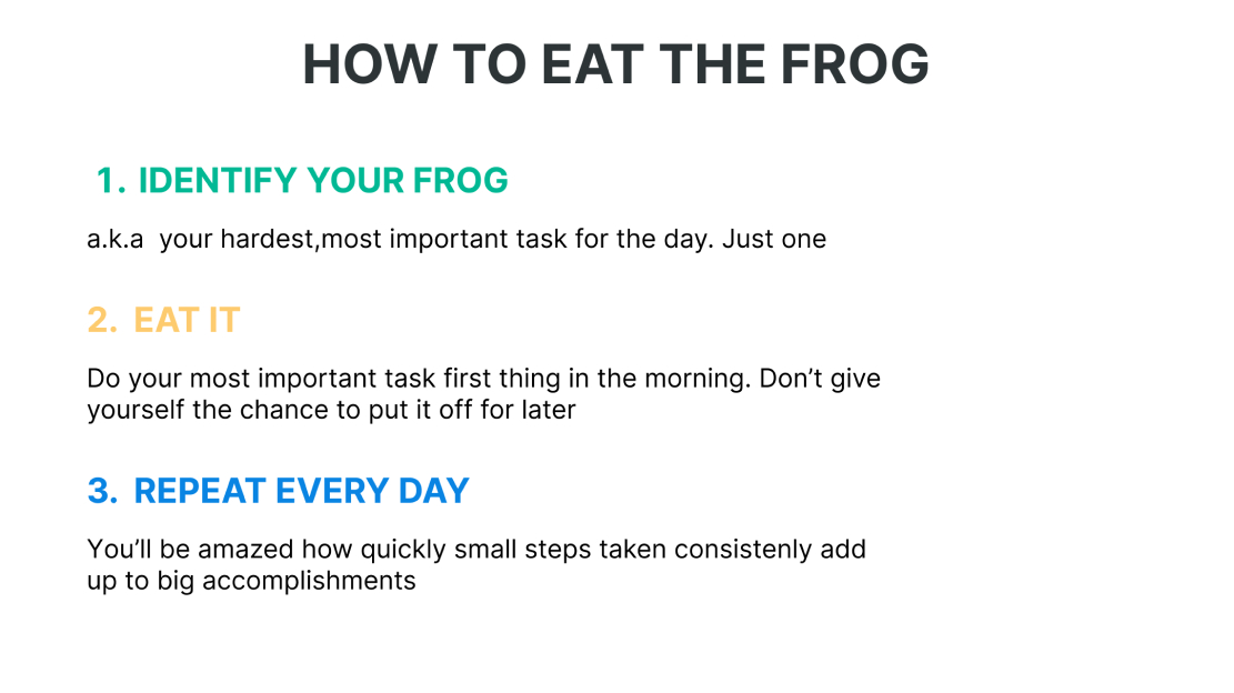 Eat the frog method