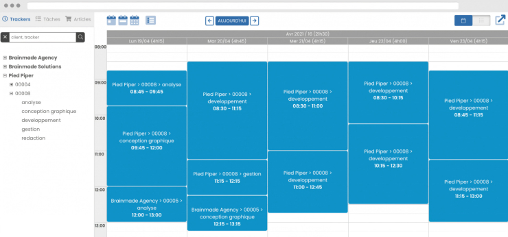 Worksheet in TimeTrack