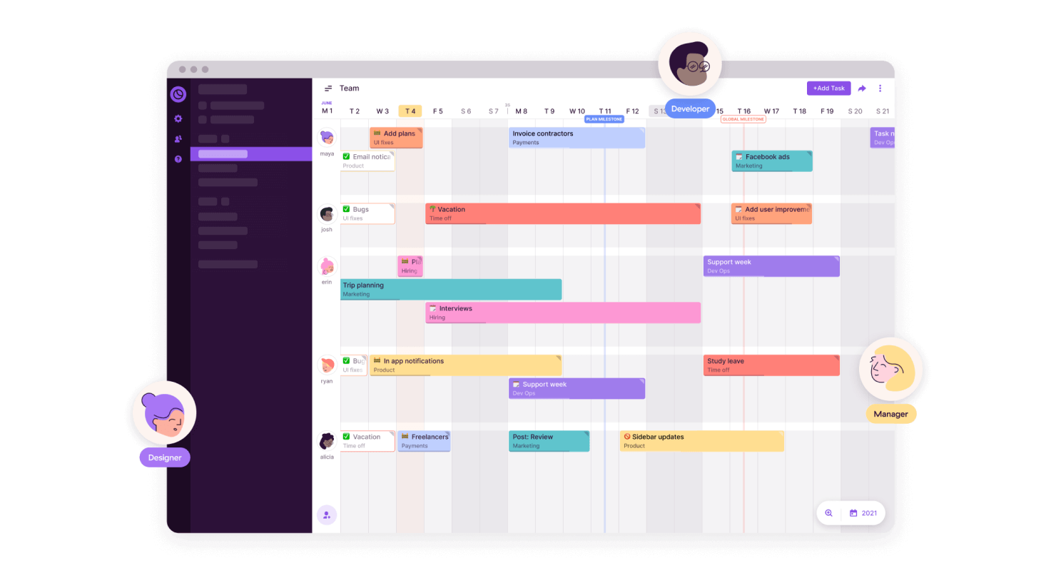 Toggl Plan planner