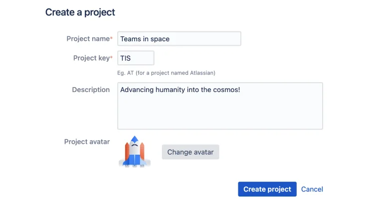 Creating a new project